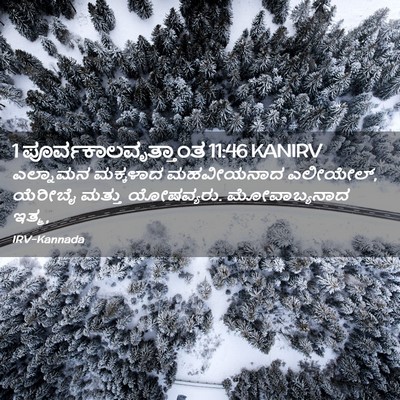 Picture 02 - 1 ಪೂರ್ವಕಾಲವೃತ್ತಾಂತ 11:46 KANIRV - ಎಲ್ನಾಮನ ಮಕ್ಕಳಾದ - Bible Verse Picture