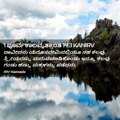Picture 02 - 1 ಪೂರ್ವಕಾಲವೃತ್ತಾಂತ 14:3 KANIRV - ದಾವೀದನು - Bible Verse Picture