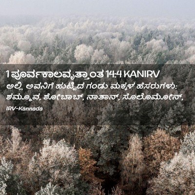 Picture 02 - 1 ಪೂರ್ವಕಾಲವೃತ್ತಾಂತ 14:4 KANIRV - ಅಲ್ಲಿ ಅವನಿಗೆ - Bible Verse Picture