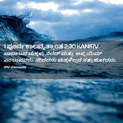 Picture 02 - 1 ಪೂರ್ವಕಾಲವೃತ್ತಾಂತ 2:30 KANIRV - ನಾದಾಬನ ಮಕ್ಕಳು - Bible Verse Picture
