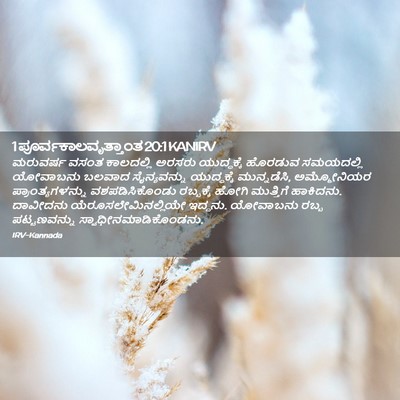 Picture 02 - 1 ಪೂರ್ವಕಾಲವೃತ್ತಾಂತ 20:1 KANIRV - ಮರುವರ್ಷ ವಸಂತ - Bible Verse Picture