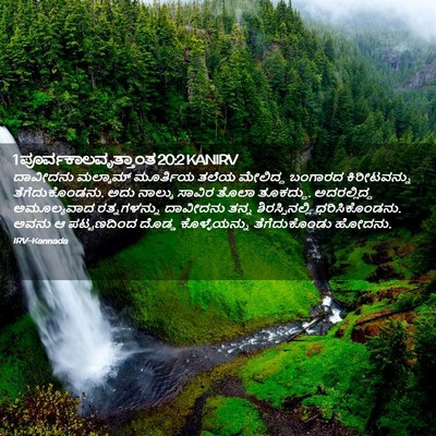 Picture 02 - 1 ಪೂರ್ವಕಾಲವೃತ್ತಾಂತ 20:2 KANIRV - ದಾವೀದನು ಮಲ್ಕಾಮ್ - Bible Verse Picture