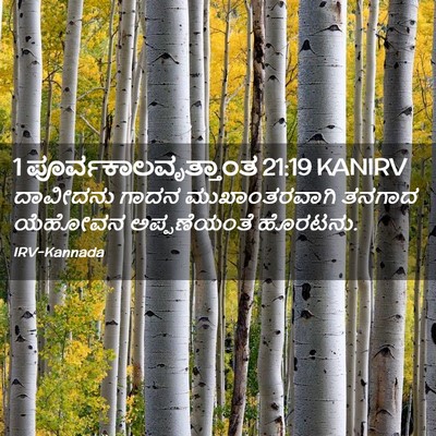 Picture 02 - 1 ಪೂರ್ವಕಾಲವೃತ್ತಾಂತ 21:19 KANIRV - ದಾವೀದನು ಗಾದನ - Bible Verse Picture