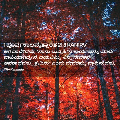 Picture 02 - 1 ಪೂರ್ವಕಾಲವೃತ್ತಾಂತ 21:8 KANIRV - ಆಗ ದಾವೀದನು, “ನಾನು - Bible Verse Picture