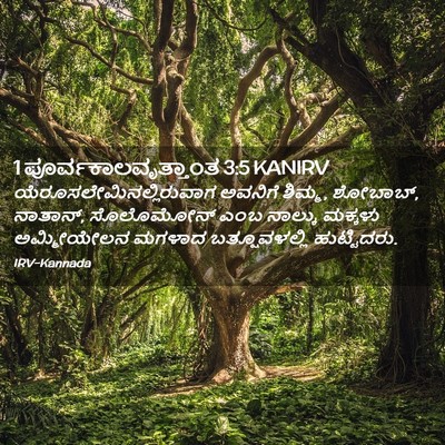 Picture 02 - 1 ಪೂರ್ವಕಾಲವೃತ್ತಾಂತ 3:5 KANIRV -  - Bible Verse Picture