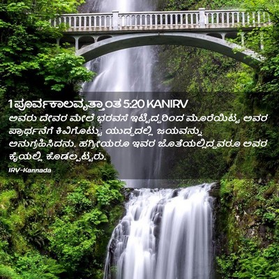 Picture 02 - 1 ಪೂರ್ವಕಾಲವೃತ್ತಾಂತ 5:20 KANIRV - ಅವರು ದೇವರ ಮೇಲೆ - Bible Verse Picture