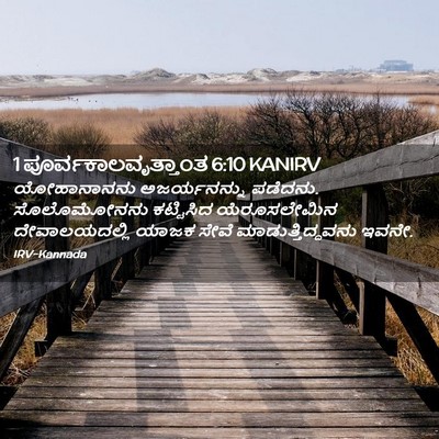 Picture 02 - 1 ಪೂರ್ವಕಾಲವೃತ್ತಾಂತ 6:10 KANIRV - ಯೋಹಾನಾನನು - Bible Verse Picture
