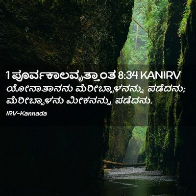 Picture 02 - 1 ಪೂರ್ವಕಾಲವೃತ್ತಾಂತ 8:34 KANIRV - ಯೋನಾತಾನನು - Bible Verse Picture