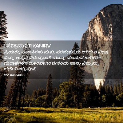 Picture 02 - 1 ಪೇತ್ರನು 2:11 KANIRV - ಪ್ರಿಯರೇ, - Bible Verse Picture