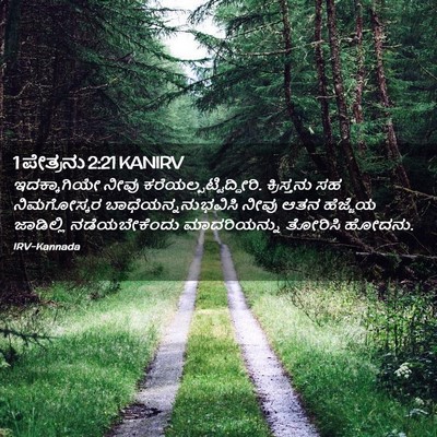 Picture 02 - 1 ಪೇತ್ರನು 2:21 KANIRV - ಇದಕ್ಕಾಗಿಯೇ ನೀವು - Bible Verse Picture