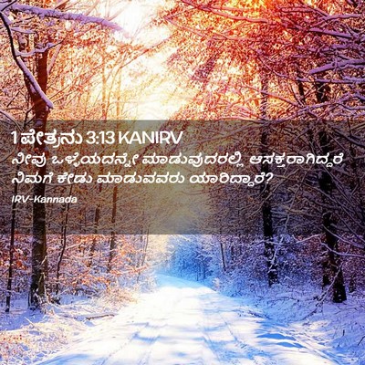 Picture 02 - 1 ಪೇತ್ರನು 3:13 KANIRV - ನೀವು ಒಳ್ಳೆಯದನ್ನೇ - Bible Verse Picture