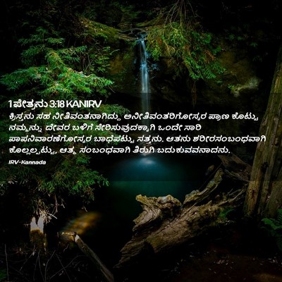 Picture 02 - 1 ಪೇತ್ರನು 3:18 KANIRV - ಕ್ರಿಸ್ತನು ಸಹ - Bible Verse Picture