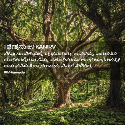 Picture 02 - 1 ಪೇತ್ರನು 5:9 KANIRV - ನೀವು ನಂಬಿಕೆಯಲ್ಲಿ - Bible Verse Picture