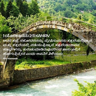 Picture 02 - 1 ಯೋಹಾನನು 2:11 KANIRV - ಆದರೆ ತನ್ನ - Bible Verse Picture