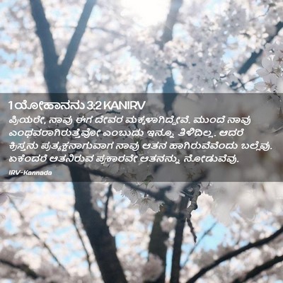 Picture 02 - 1 ಯೋಹಾನನು 3:2 KANIRV - ಪ್ರಿಯರೇ, ನಾವು ಈಗ - Bible Verse Picture