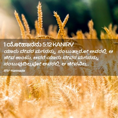 Picture 02 - 1 ಯೋಹಾನನು 5:12 KANIRV - ಯಾರು ದೇವರ ಮಗನನ್ನು - Bible Verse Picture