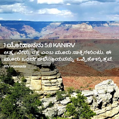 Picture 02 - 1 ಯೋಹಾನನು 5:8 KANIRV - ಆತ್ಮ, ನೀರು, ರಕ್ತ - Bible Verse Picture
