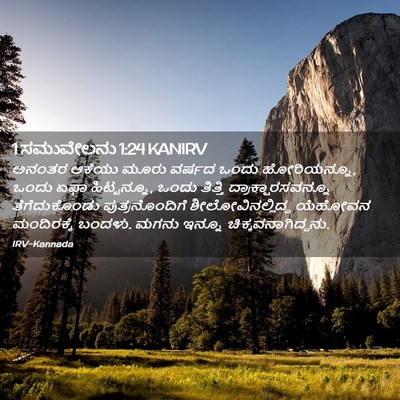 Picture 02 - 1 ಸಮುವೇಲನು 1:24 KANIRV - ಅನಂತರ ಆಕೆಯು ಮೂರು - Bible Verse Picture
