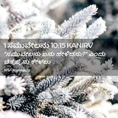 Picture 02 - 1 ಸಮುವೇಲನು 10:15 KANIRV - “ಸಮುವೇಲನು ಏನು - Bible Verse Picture