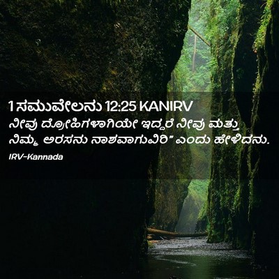 Picture 02 - 1 ಸಮುವೇಲನು 12:25 KANIRV - ನೀವು - Bible Verse Picture