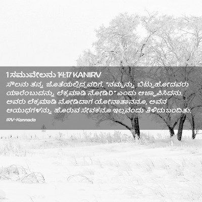 Picture 02 - 1 ಸಮುವೇಲನು 14:17 KANIRV - ಸೌಲನು ತನ್ನ - Bible Verse Picture