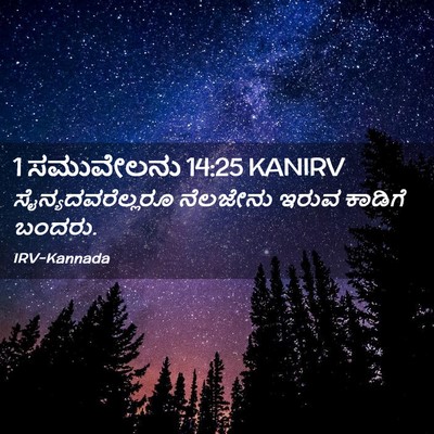 Picture 02 - 1 ಸಮುವೇಲನು 14:25 KANIRV - ಸೈನ್ಯದವರೆಲ್ಲರೂ - Bible Verse Picture