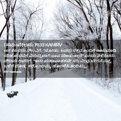 Picture 02 - 1 ಸಮುವೇಲನು 14:33 KANIRV - ಆಗ ಕೆಲವರು ಸೌಲನಿಗೆ, - Bible Verse Picture