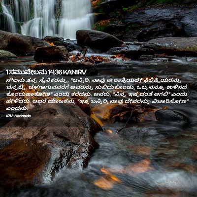 Picture 02 - 1 ಸಮುವೇಲನು 14:36 KANIRV - ಸೌಲನು ತನ್ನ - Bible Verse Picture