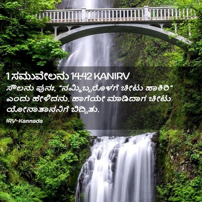 Picture 02 - 1 ಸಮುವೇಲನು 14:42 KANIRV - ಸೌಲನು ಪುನಃ, - Bible Verse Picture