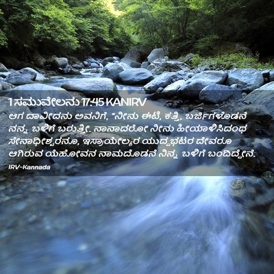 Picture 02 - 1 ಸಮುವೇಲನು 17:45 KANIRV - ಆಗ ದಾವೀದನು ಅವನಿಗೆ, - Bible Verse Picture