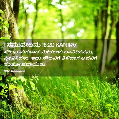 Picture 02 - 1 ಸಮುವೇಲನು 18:20 KANIRV - ಸೌಲನ ಮಗಳಾದ ಮೀಕಲಳು - Bible Verse Picture