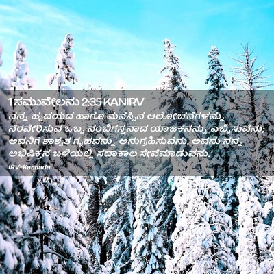 Picture 02 - 1 ಸಮುವೇಲನು 2:35 KANIRV - ನನ್ನ ಹೃದಯದ ಹಾಗೂ - Bible Verse Picture