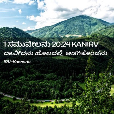 Picture 02 - 1 ಸಮುವೇಲನು 20:24 KANIRV - ದಾವೀದನು ಹೊಲದಲ್ಲಿ - Bible Verse Picture