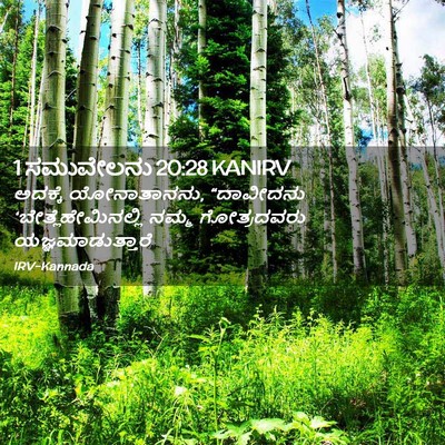 Picture 02 - 1 ಸಮುವೇಲನು 20:28 KANIRV - ಅದಕ್ಕೆ ಯೋನಾತಾನನು, - Bible Verse Picture