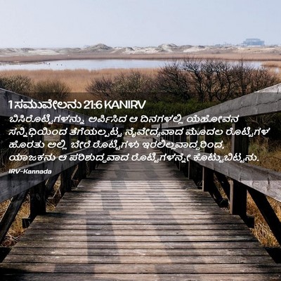 Picture 02 - 1 ಸಮುವೇಲನು 21:6 KANIRV - ಬಿಸಿರೊಟ್ಟಿಗಳನ್ನು - Bible Verse Picture