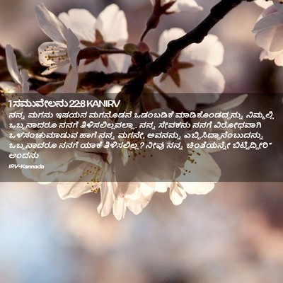 Picture 02 - 1 ಸಮುವೇಲನು 22:8 KANIRV - ನನ್ನ ಮಗನು ಇಷಯನ - Bible Verse Picture