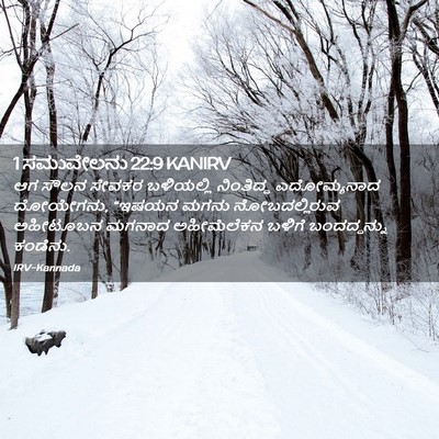 Picture 02 - 1 ಸಮುವೇಲನು 22:9 KANIRV - ಆಗ ಸೌಲನ ಸೇವಕರ - Bible Verse Picture