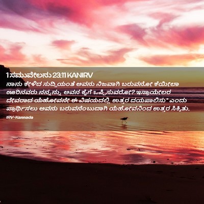 Picture 02 - 1 ಸಮುವೇಲನು 23:11 KANIRV - ನಾನು ಕೇಳಿದ - Bible Verse Picture