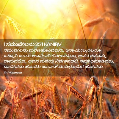 Picture 02 - 1 ಸಮುವೇಲನು 25:1 KANIRV - ಸಮುವೇಲನು - Bible Verse Picture