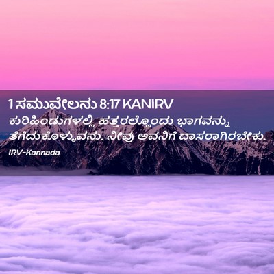 Picture 02 - 1 ಸಮುವೇಲನು 8:17 KANIRV - ಕುರಿಹಿಂಡುಗಳಲ್ಲಿ - Bible Verse Picture