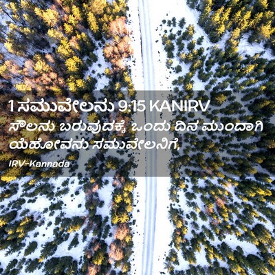 Picture 02 - 1 ಸಮುವೇಲನು 9:15 KANIRV - ಸೌಲನು ಬರುವುದಕ್ಕೆ - Bible Verse Picture