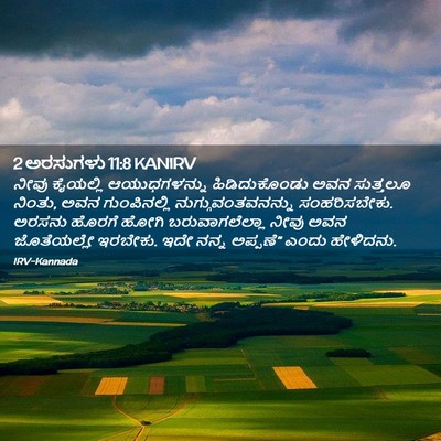 Picture 02 - 2 ಅರಸುಗಳು 11:8 KANIRV - ನೀವು ಕೈಯಲ್ಲಿ - Bible Verse Picture
