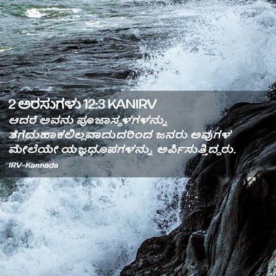 Picture 02 - 2 ಅರಸುಗಳು 12:3 KANIRV - ಆದರೆ ಅವನು - Bible Verse Picture