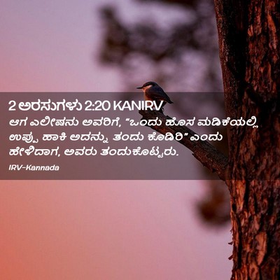 Picture 02 - 2 ಅರಸುಗಳು 2:20 KANIRV - ಆಗ ಎಲೀಷನು ಅವರಿಗೆ, - Bible Verse Picture