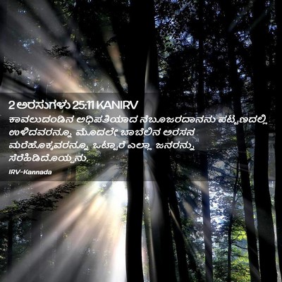 Picture 02 - 2 ಅರಸುಗಳು 25:11 KANIRV - ಕಾವಲುದಂಡಿನ - Bible Verse Picture