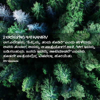 Picture 02 - 2 ಅರಸುಗಳು 4:41 KANIRV - ಆಗ ಎಲೀಷನು, - Bible Verse Picture