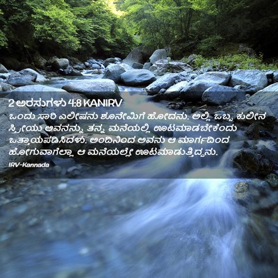 Picture 02 - 2 ಅರಸುಗಳು 4:8 KANIRV - ಒಂದು ಸಾರಿ ಎಲೀಷನು - Bible Verse Picture