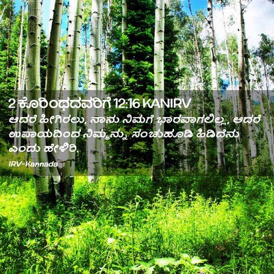 Picture 02 - 2 ಕೊರಿಂಥದವರಿಗೆ 12:16 KANIRV - ಆದರೆ ಹೀಗಿರಲು, ನಾನು - Bible Verse Picture
