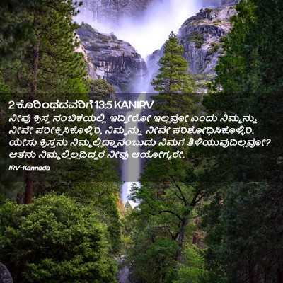 Picture 02 - 2 ಕೊರಿಂಥದವರಿಗೆ 13:5 KANIRV - ನೀವು ಕ್ರಿಸ್ತ - Bible Verse Picture