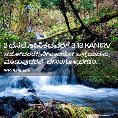 Picture 02 - 2 ಥೆಸಲೋನಿಕದವರಿಗೆ 3:13 KANIRV - ಸಹೋದರರೇ, ನೀವಾದರೋ - Bible Verse Picture